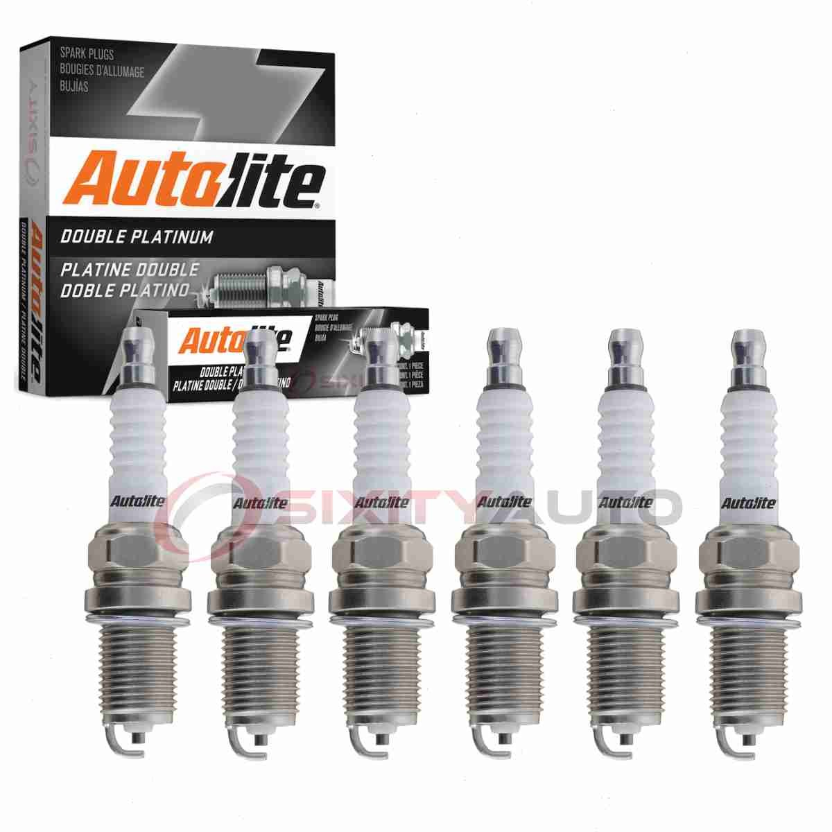 6 pc Autolite Double Platinum Spark Plugs for 1989-1992 Toyota Cressida dy