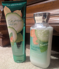 Bath Body Works Cucumber Melon Body Lotion 8 fl oz and Body Cream 8 oz