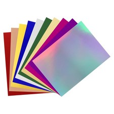 11"x8.5" Metallic Mirror Board Sheets, 10 Pack 10 Colors Cardstock Foil Board