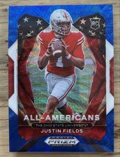 2021 Panini Prizm Draft Picks All American Justin Fields #192 Blue Wave 16/249