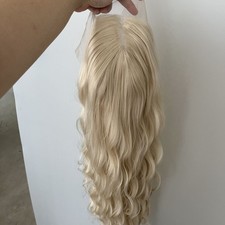 Natural Bleach blonde Long Wavy HD Lace Front Wigs Synthetic Hair