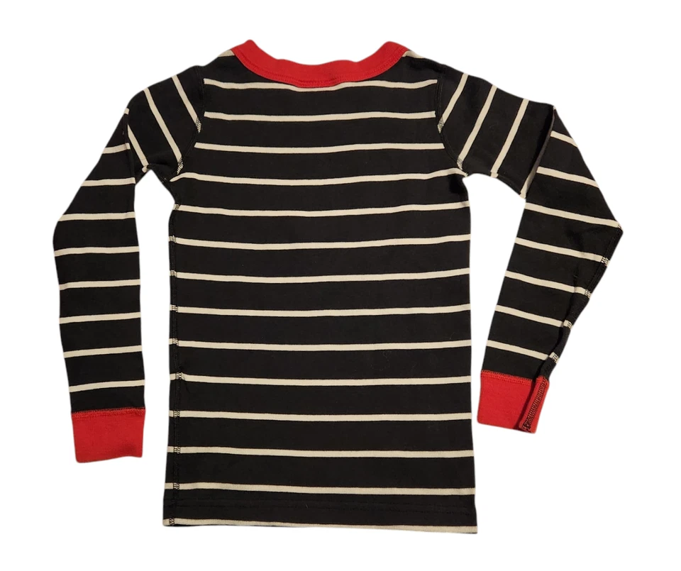 Top Pijama Hanna Andersson Batman VS Superman Rayas Negras Algodón Orgánico Talla 5 Foto 3 de 4