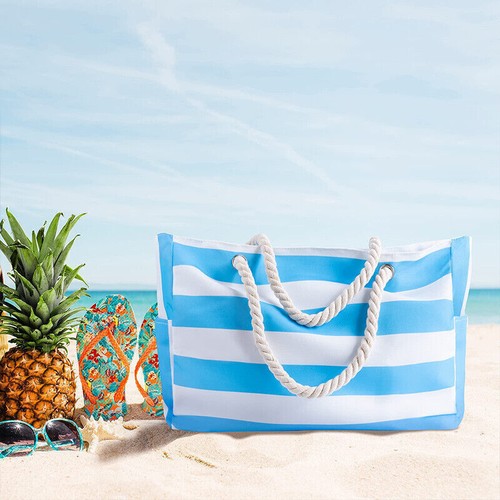 Extra Large Beach Waterproof Bags for Women Tote Bag with Zip for Travel Swim - Picture 32 of 37