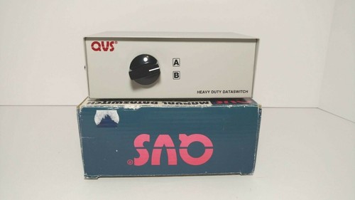 Interruptor de transferencia de datos de perilla giratoria manual A/B bidireccional QVS Sure Grip de colección caja abierta - Imagen 5 de 6