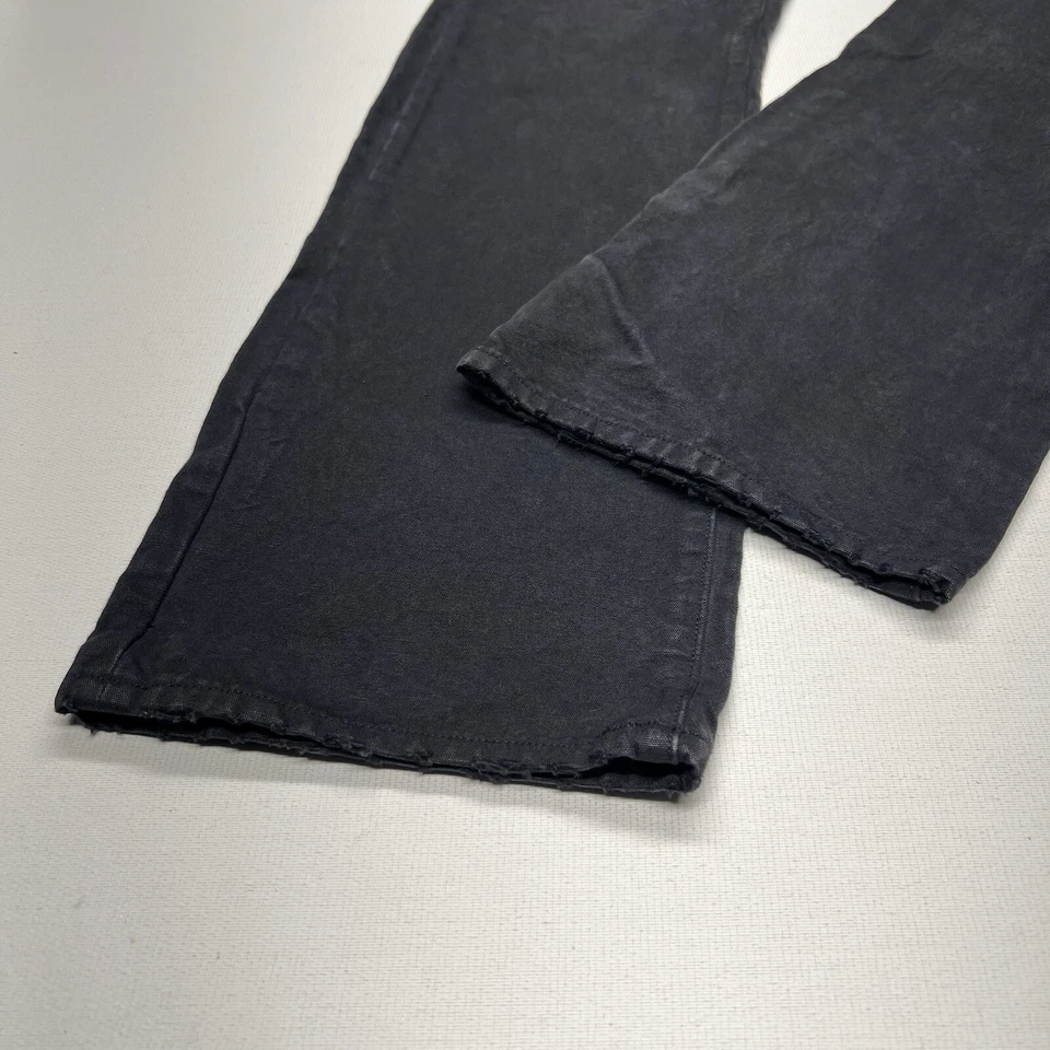 Pantalones Loomstate para Hombres 32X33 Negros Lona Recta Ropa de Trabajo Utilidad Firme Y2K Foto 4 de 4