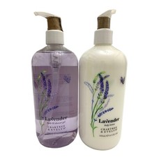 Crabtree Evelyn LAVENDER Body Lotion Bath & Shower Gel Duo Set 16.9 OZ USA MADE