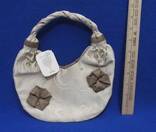 Hand Crafted Purse Clutch Bag Mennonite Crafts USA Made NEW Embossed Beige Tan