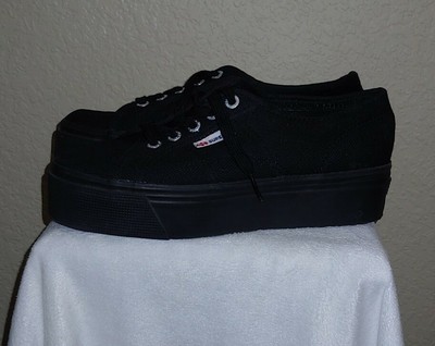 black platform tennis shoes