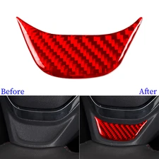 Interior Steering Wheel Chin Trim For Chevrolet Malibu 16-24 Red Carbon Fiber
