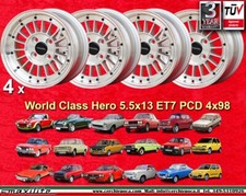 4 Cerchi FIAT 124 127 X19 Panda Uno X19 850 A112 5.5x13 ET7 4x98 Wheels Felgen