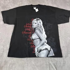 VTG Y2K ODM Tag T-Shirt Men 2XL Black Sexy Sultry Smooth NEW