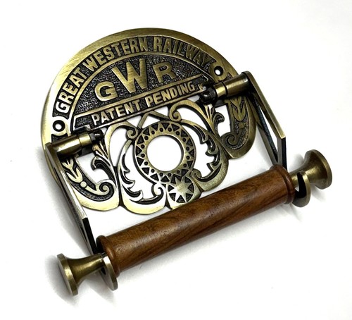 Vintage Cast Iron GWR Toilet Paper Holder – Rustic Bathroom Decor Victorian A.B - Picture 3 of 3