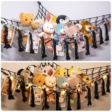 Stuffed Animal Net or Hammock with LED Light, Hanging Corner Net