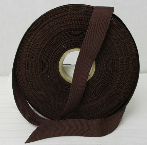 Vintage Dark Brown French Belting Hat Band Grosgrain Ribbon 50 Yards