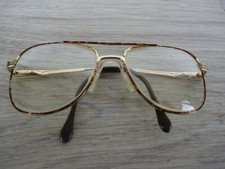 VTG Klixx Luxottica Tortoise Teen 76 125 Italy Eye Glass Frames Gold Brown Retro