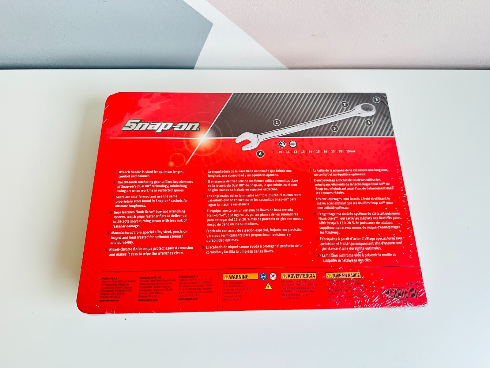 *NEW* Snap On 10pc Flank Drive® Ratcheting Combination Wrench Set