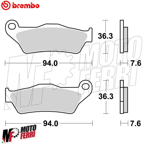 MF7908 Pastiglie Freno Post Brembo Sinter CF Moto MT800 Explore Sport Touring LE - Foto 6 di 7