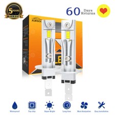 H1 Led Headlight High Low Beam Bulb Kit 122w 10000lm 6500k Error Free 2-pack