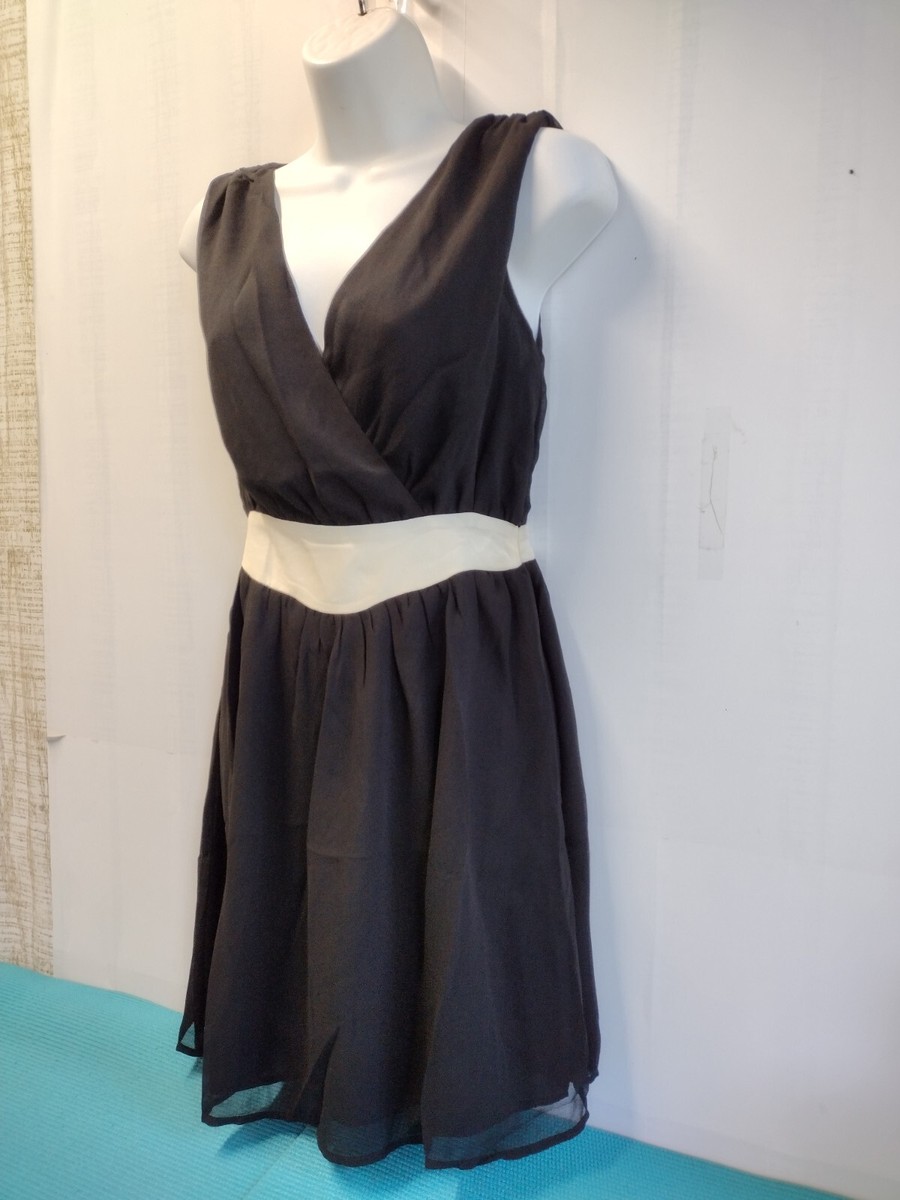 sachin and babi light blue dress AQUA Womens Black Lined Dress A-Line Empire Waist Chiffon Lightweight Side  Zip M