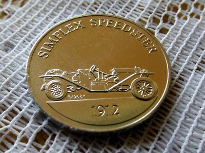 1912 SIMPLEX SPEEDSTER SUNOCO ANTIQUE CAR TOKEN * GAS STATION TOKEN | eBay