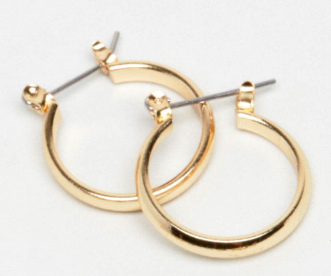 Gold-tone 20mm hoop earrings for a stylish and elegant look-image