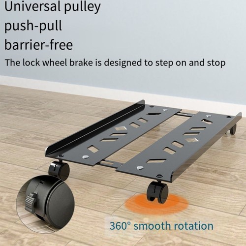 Adjustable Mobile CPU Stand Telescopic Steel PC Tower Stand Fits Most PC - Photo 10/12
