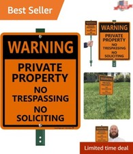 Laminated Private Property Sign - Durable  Easy to Install with Stake