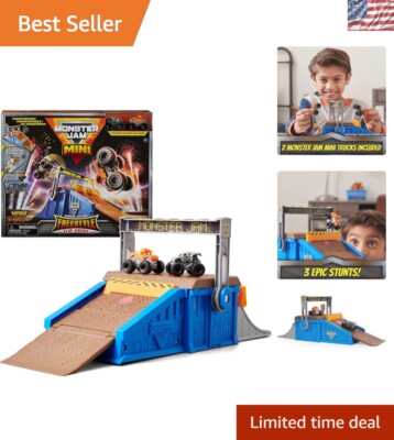 Compact Mini Freestyle Flip Arena with 2 Trucks - Perfect for Young Adventurers