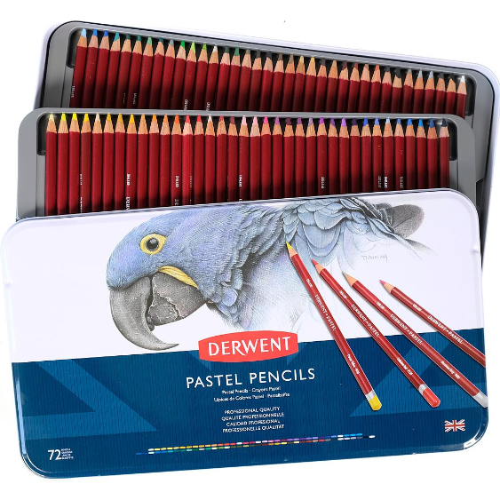 NEW 72 Derwent Pastel Coloured Pencils Colour Pencil Tin Set