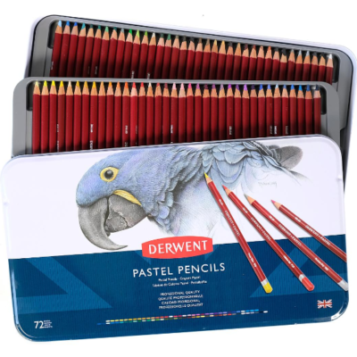 NEW 72 Derwent Pastel Coloured Pencils Colour Pencil Tin Set