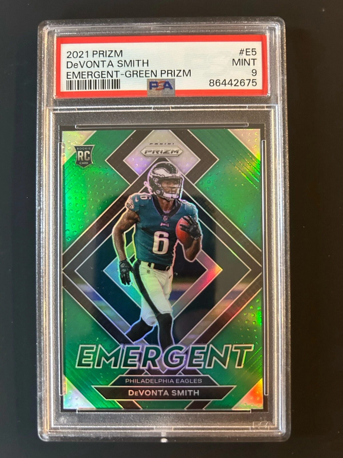 DeVonta Smith Panini Prizm Emergent #E5 Green