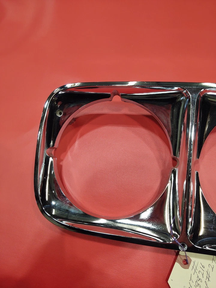 NOS GM OEM 1973 73 PONTIAC BONNEVILLE CATALINA GRANDVILLE CHROME HEADLIGHT BEZEL - Image 2 of 4