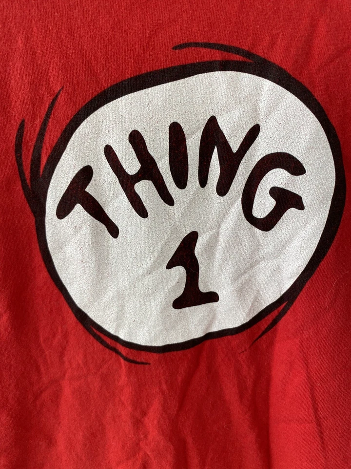 Dr Seuss Thing 1 男孩 T 恤书呆子与怀旧 — 第 2/3 张图片