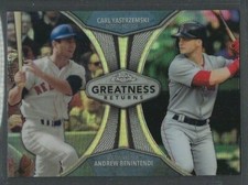 Yastrzemski Benintendi 2019 Topps Chrome GREATNESS RETURNS Ref Insert Red Sox
