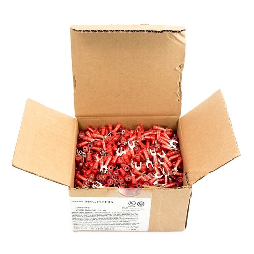 3M 22-18 AWG Nylon Block Fork Terminals MNG18-8FBK (1000 Pieces)