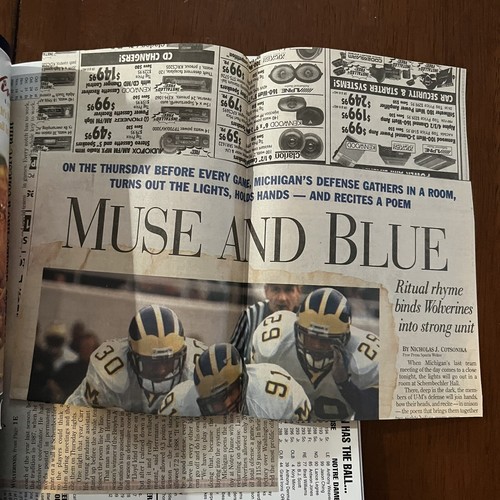 Tom Brady 1st Start Michigan vs Notre Dame Ticket Stub Program Newspaper 9/5/98 - Picture 5 of 12