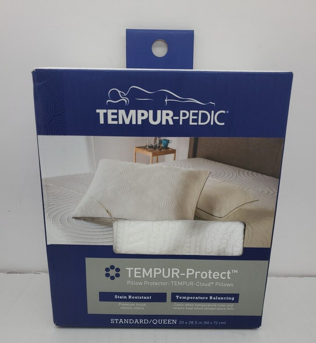 Tempur Protect Pillow Protector Queen 20.5 28.5 1 pack eBay