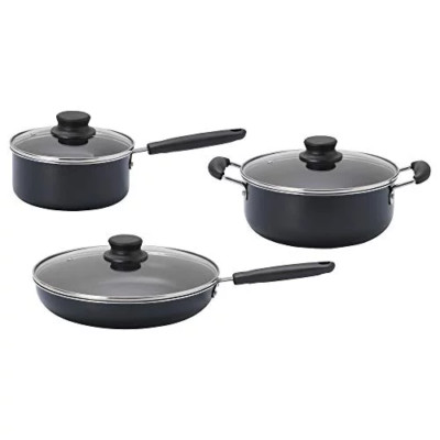 IKEA Fryser 6-Piece Cookware Set, Black Article # 103.332.11 New, Open Box!