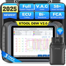 XTOOL D8W Wireless Bidirectional Scan Tool with Topology Map Key Programming FCA