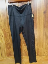 NWT DG2 Diane Gilman Pants Sz LT Pull On Coated Legging Slim & Sleek Stretch