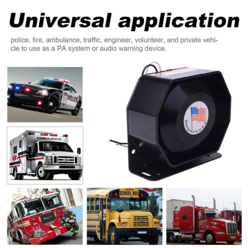 Universal 400W G1 Compact Loud Speaker PA System Horn Car Emergency Warning Sire - Photo 1 sur 4