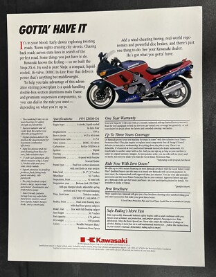 1993 Kawasaki ZX-6 ninja sales brochure | eBay
