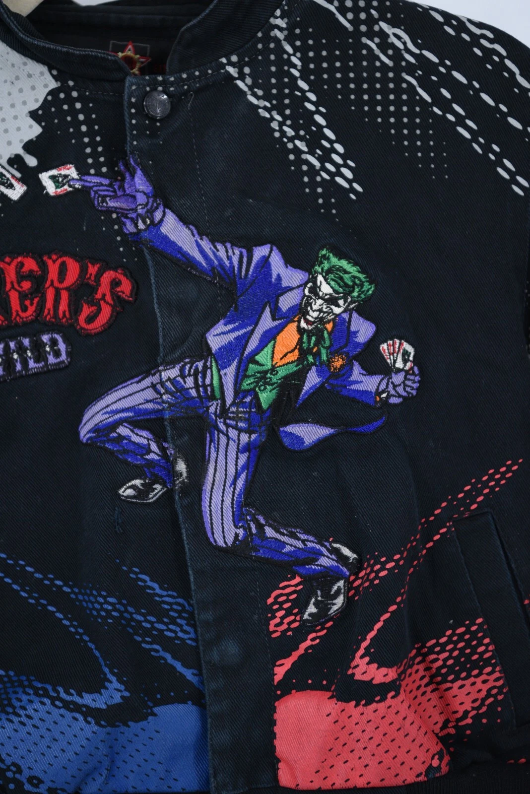 Batman Joker Jeff Hamilton Youth Medium Baseball Jacket