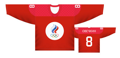 Team Russia OVECHKIN Red Ice Hockey Jersey Custom Name and Number