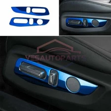 Blue Titanium Seat Button Handle Panel Cover Trim Fit For Honda Accord 2018-2020