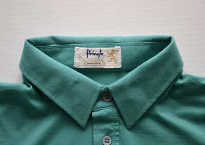 PRINGLE SPORT Herren Polo Shirt Men's Polo Shirt  Gr.XL Türkis/Turquoise Vintage