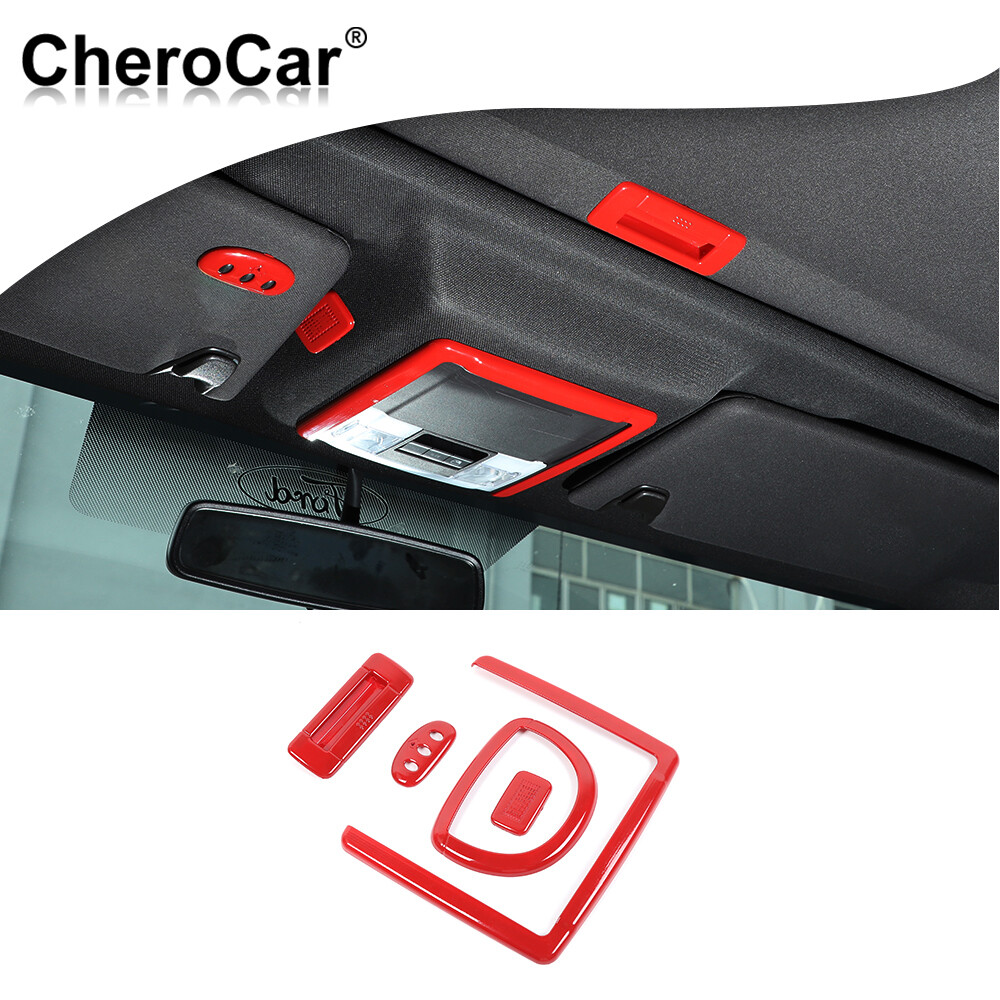 5pcs Red Interior Roof Decoration Cover Accessories Kits For Ford F150 2009-2014