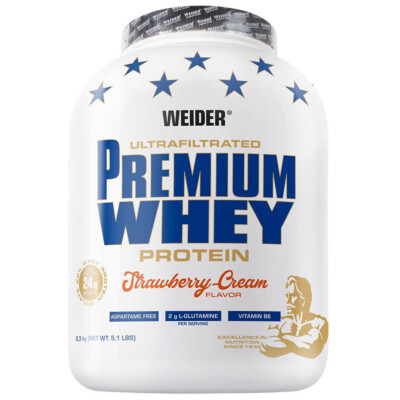 Premium Whey Protein Weider 2300g hoher Gehalt an BCAA Glutamin (60,87EUR/1000g)