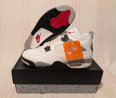 Nike Air Jordan 4 Retro OG 2025 White Cement AJIV FV5029 100 Men's Shoe Size 12
