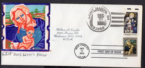 2013 Christmas Maddona & Child (Scott 4815) - Curtis FDC/Event DUAL NX672A